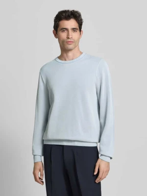 Sweter z dzianiny z okrągłym dekoltem maerz muenchen