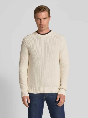 Sweter z dzianiny z okrągłym dekoltem MCNEAL Écru