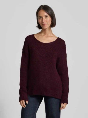 Sweter o luźnym kroju z dzianiny z dodatkiem wełny i wełny z alpaki milano italy