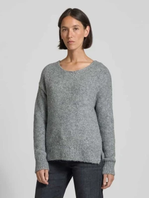 Sweter z dzianiny z okrągłym dekoltem milano italy