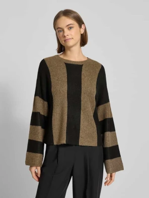 Sweter z dzianiny z okrągłym dekoltem model ‘AGATHA’ Noisy May