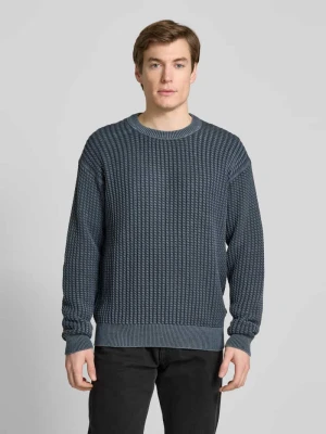 Sweter z dzianiny z okrągłym dekoltem model ‘Agolan’ Boss Orange