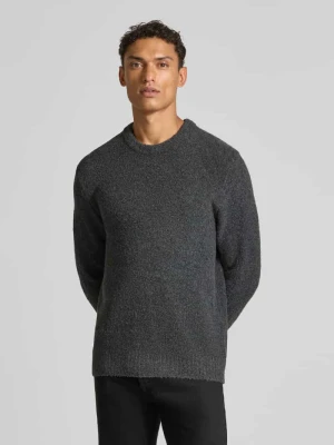 Sweter z dzianiny z okrągłym dekoltem model ‘Andy’ Wood Wood