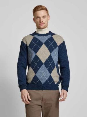 Sweter z dzianiny z okrągłym dekoltem model ‘ARGYLE’ Gant