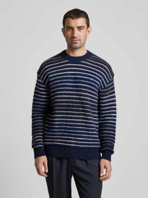 Sweter z dzianiny z okrągłym dekoltem model ‘Aturn’ Boss Orange