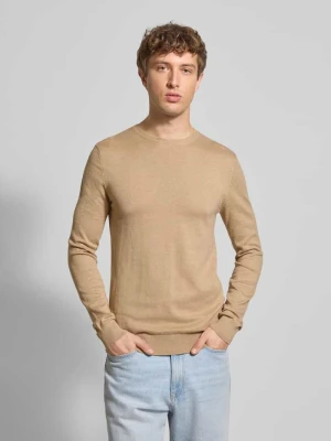 Sweter z dzianiny z okrągłym dekoltem model ‘BAGGE’ Blend