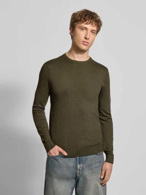 Sweter z dzianiny z okrągłym dekoltem model ‘BAGGE’ Blend