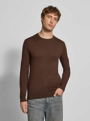 Sweter z dzianiny z okrągłym dekoltem model ‘BAGGE’ Blend