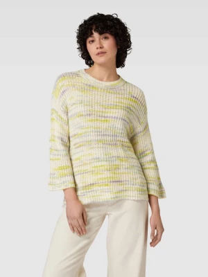 Sweter z dzianiny z okrągłym dekoltem model ‘bella’ Fransa