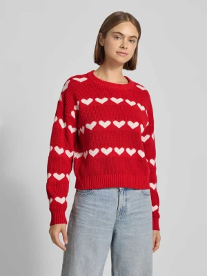 Sweter z dzianiny z okrągłym dekoltem model ‘BLITZEN’ Noisy May