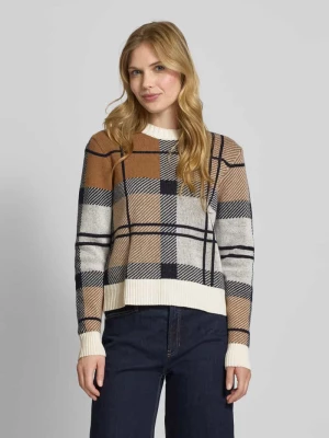 Sweter z dzianiny z okrągłym dekoltem model ‘Brigitte’ Barbour