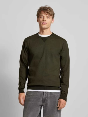 Sweter z dzianiny z okrągłym dekoltem model ‘Bruton’ Blend