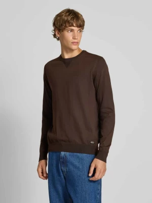 Sweter z dzianiny z okrągłym dekoltem model ‘Bruton’ Blend