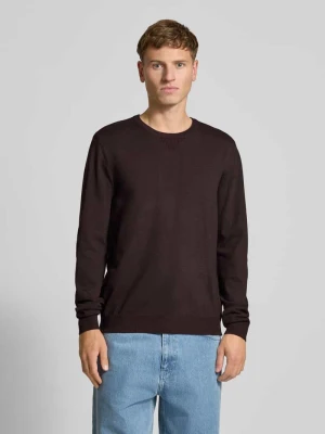 Sweter z dzianiny z okrągłym dekoltem model ‘Bruton’ Blend
