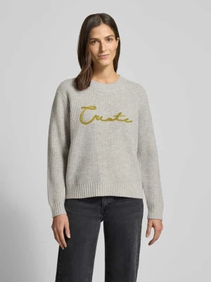 Sweter z dzianiny z okrągłym dekoltem model ‘Brynna’ MOS MOSH