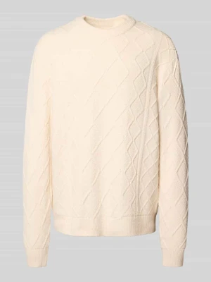Sweter z dzianiny z okrągłym dekoltem model ‘CAMBRIDGE’ jack & jones