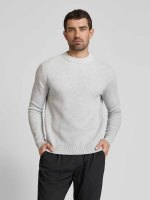 Sweter z dzianiny z okrągłym dekoltem model ‘DANE’ Selected Homme