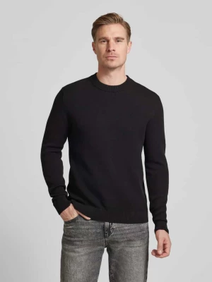 Sweter z dzianiny z okrągłym dekoltem model ‘DANE’ Selected Homme