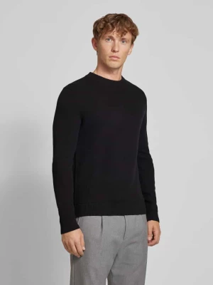 Sweter z dzianiny z okrągłym dekoltem model ‘DANE’ Selected Homme