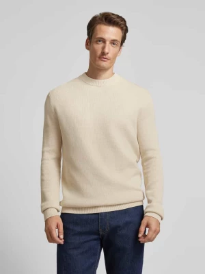 Sweter z dzianiny z okrągłym dekoltem model ‘DANE’ Selected Homme