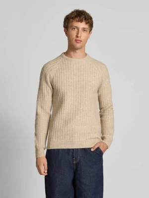 Sweter z dzianiny z okrągłym dekoltem model ‘DEXTER’ Blend
