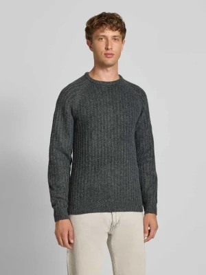 Sweter z dzianiny z okrągłym dekoltem model ‘DEXTER’ Blend