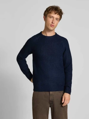 Krój regular fit sweter z dzianiny z dodatkiem wełny model „DEXTER” Blend