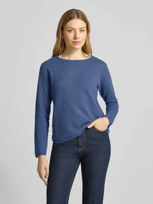 Sweter z dzianiny z okrągłym dekoltem model ‘Dodo’ FREE/QUENT