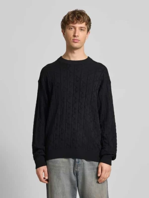 Sweter z dzianiny z okrągłym dekoltem model ‘EASY’ Calvin Klein Jeans