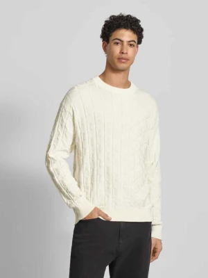 Sweter z dzianiny z okrągłym dekoltem model ‘EASY’ Calvin Klein Jeans