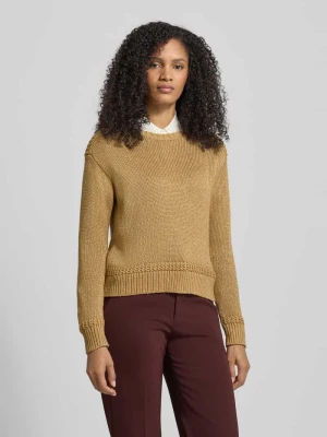 Sweter z dzianiny z okrągłym dekoltem model ‘FASHMETTE’ Lauren Ralph Lauren