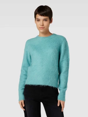 Sweter z dzianiny z okrągłym dekoltem model ‘Fleuretty’ Boss