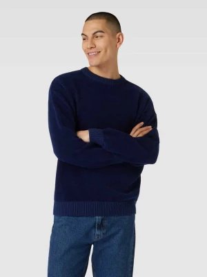 Sweter z dzianiny z okrągłym dekoltem model ‘FREDDY’ drykorn