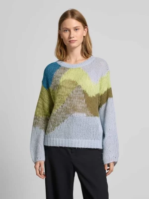 Sweter z dzianiny z okrągłym dekoltem model ‘Funch’ Boss Orange
