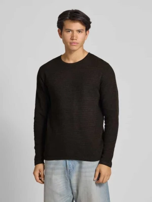 Sweter z dzianiny z okrągłym dekoltem model ‘GEORGE’ jack & jones