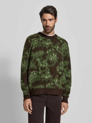 Sweter o kroju regular fit z dzianiny z dodatkiem wełny z alpaki model ‘Herbert’ Wood Wood