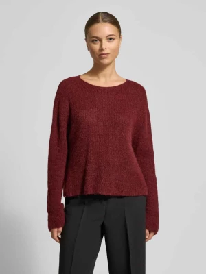 Sweter z dzianiny z okrągłym dekoltem model ‘IMENY’ drykorn