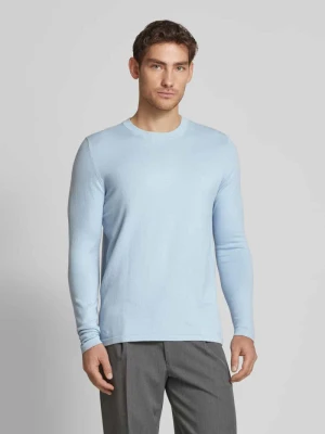 Sweter z dzianiny z okrągłym dekoltem model ‘IRMINO’ drykorn