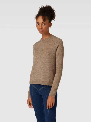 Sweter z dzianiny z okrągłym dekoltem model ‘JULIANA’ Pieces