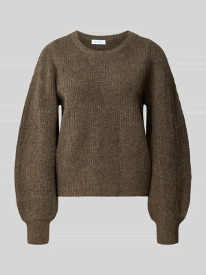 Sweter z dzianiny z okrągłym dekoltem model 'KACHEL' Vila