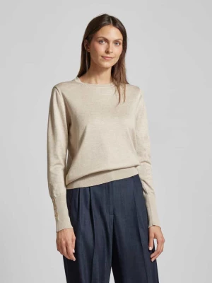 Sweter z dzianiny z okrągłym dekoltem model ‘KATIE’ FREE/QUENT
