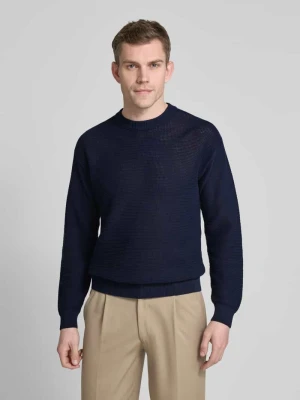 Sweter z dzianiny z okrągłym dekoltem model ‘Kordino’ Boss Orange