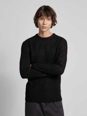 Sweter z dzianiny z okrągłym dekoltem model ‘LEWIS’ jack & jones