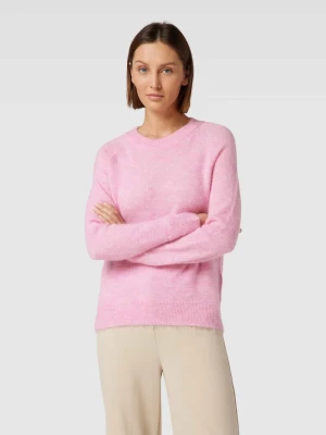Sweter z dzianiny z okrągłym dekoltem model ‘LULU’ Selected Femme