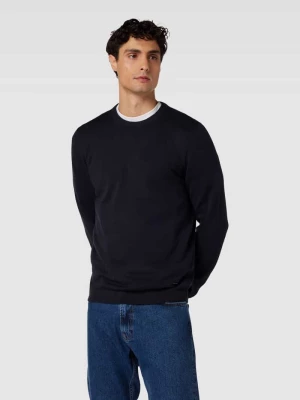 Sweter z dzianiny z okrągłym dekoltem model ‘Luxos’ JOOP! Collection