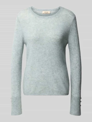 Sweter z dzianiny z okrągłym dekoltem model 'Mape Sophia' MOS MOSH