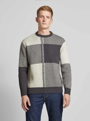 Sweter z dzianiny z okrągłym dekoltem model ‘MEIO’ Selected Homme