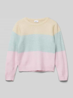 Sweter z dzianiny z okrągłym dekoltem model ‘NASILLE’ name it