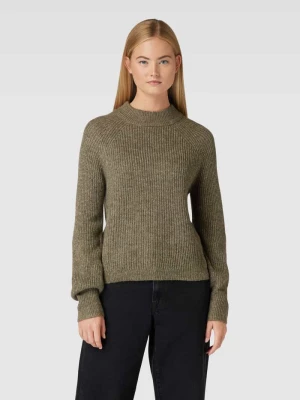 Sweter z dzianiny z okrągłym dekoltem model ‘NATALEE’ Pieces
