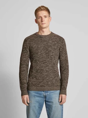 Sweter z dzianiny z okrągłym dekoltem model ‘NEWVINCEBUBBL’ Selected Homme